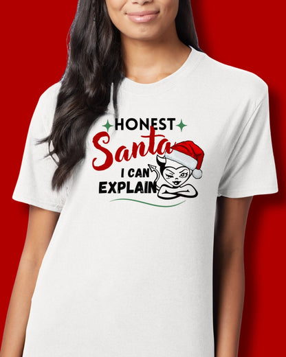 Christmas-Honest Santa I Can Explain Tee